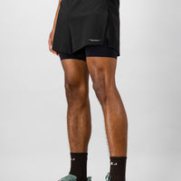 Venture Men's 2-in-1 Run Short - Black
