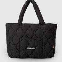 Quilted Tote Bag - Black